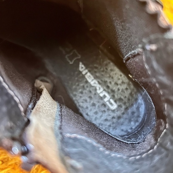 70s Style Bohemian Modern Brown Suede and Leather Ankle Boots with Rubber Soles - Picture 5 of 6